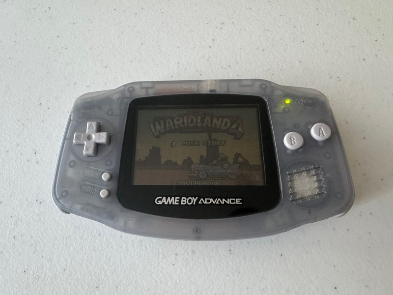 Nintendo Game Boy Advance Console System Clear Glacier - TESTED, AUTHENTIC