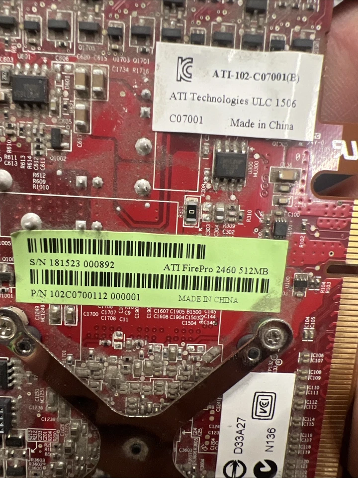 ATI FirePro 2460 512MB GDDR5 4-Mini-DisplayPort PCI-E Video Card ATI-102-C0700 - Image 3 of 3