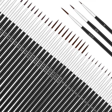 60pcs Fine Tip Detail Paint Brushes Set #000 #00 #0 Miniature Liner