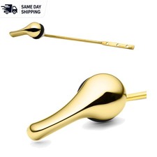 Classic Polished Brass Front-Mount Flush Handle Replacement - Fits Most Tanks