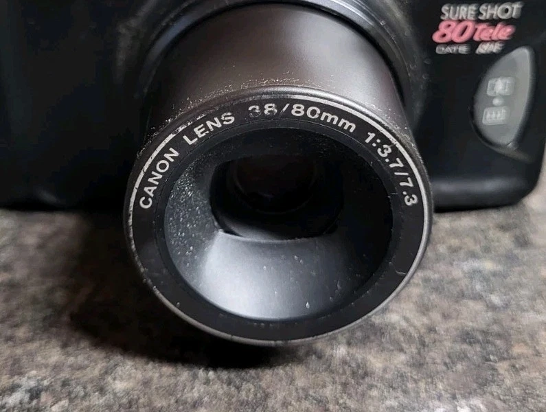 Canon Sure Shot 80 Tele Date SAF 35mm Point & Shoot Camera TESTED WORKS  - Image 2 of 4