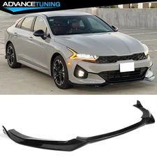 For 21-24 Kia K5 GT-Line 3PCS Gloss Black Front Bumper Lip Spoiler Splitter - PP