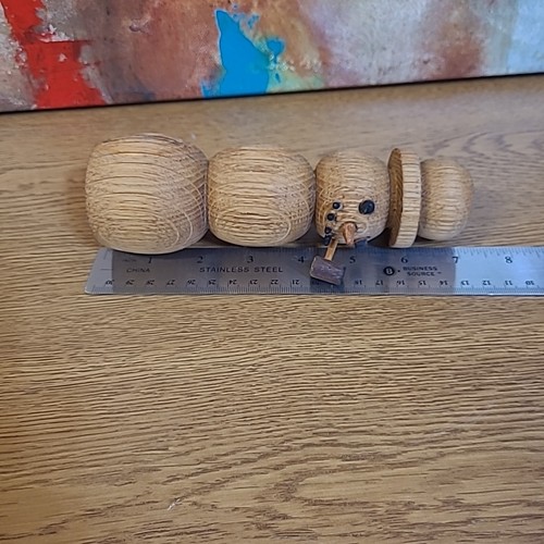Hand Carved Rustic Natural Wood Snowman Christmas Home Decor 7 in - Picture 8 of 9