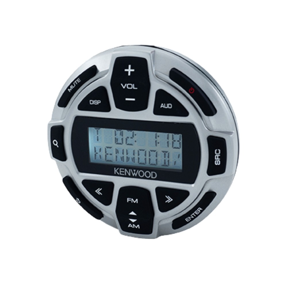 Kenwood KCA-RC55MR IPX7 Wired Marine Remote Control with 2-Line LCD Display