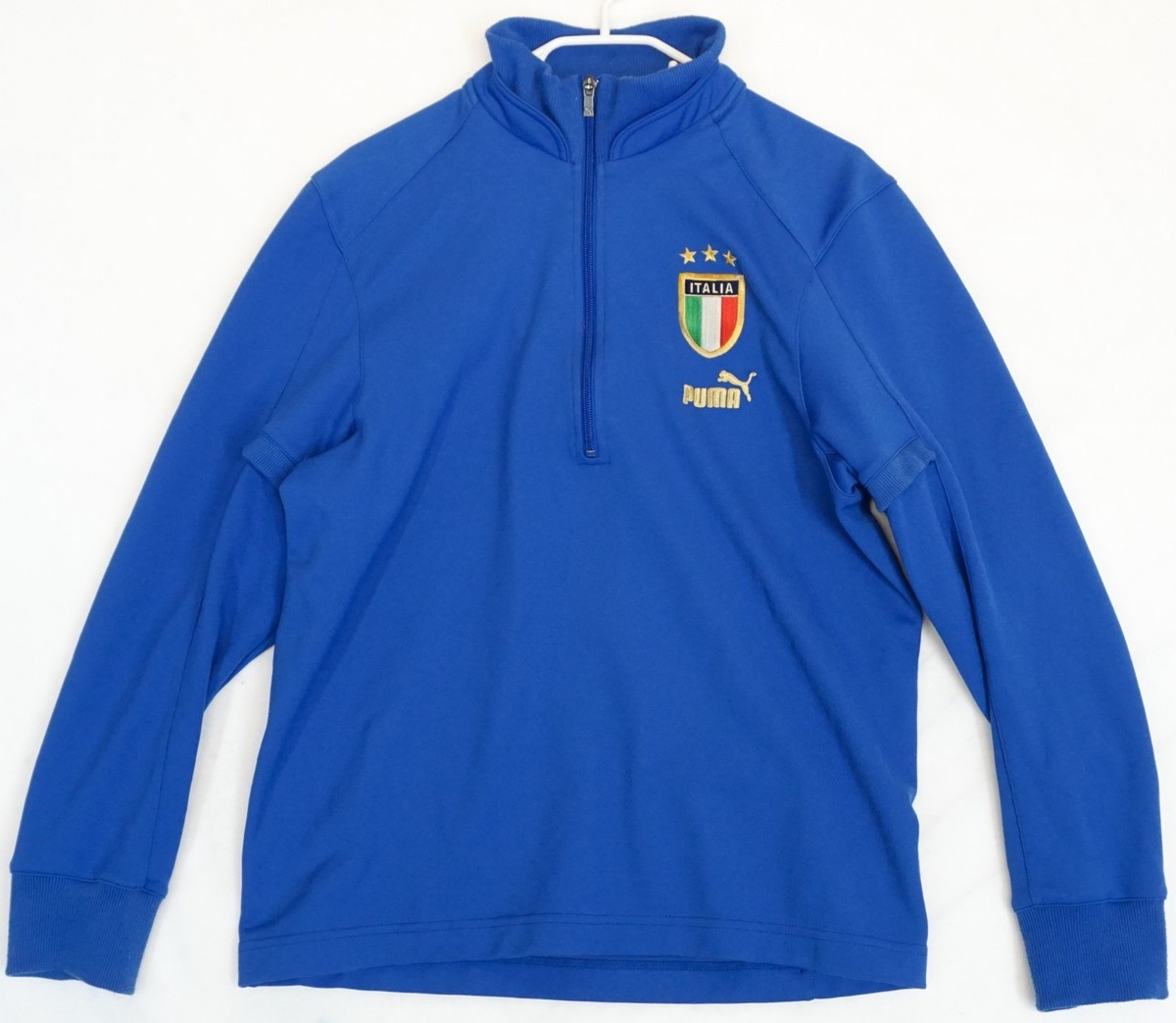 Puma Italy Italia Neil Barett Blue Zip Up Neck Sweatshirt Size M