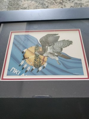 Enoch Kelly Haney  Native Indian Print Matted And Framed 11'' By 13''