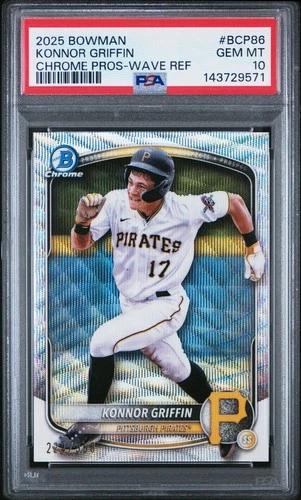 2025 Chrome pros-wave ref KONNOR GRIFFIN Rookie 204/350 PSA 10 #BCP86
