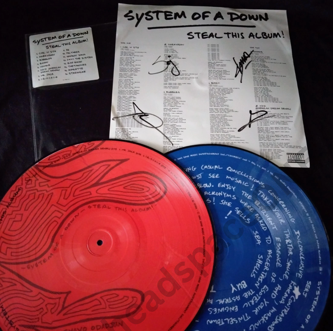 Signed System of a Down Steal This Album Picture Disc 2003 First Press ...
