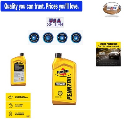 Pennzoil 10W-30 Motor Oil 1 Qt Conventional Engine Oil