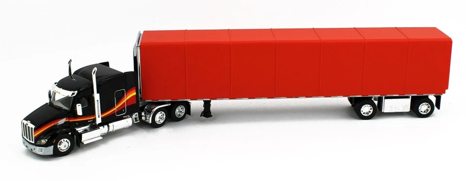 2023 DCP 1:64 *черный и красный * Peterbilt 579 и утилиты 53' рулон брезент трейлер новый в коробке - Изображение 2 из 4