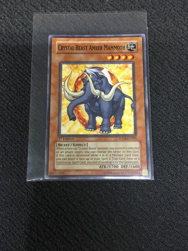 Yu-Gi-Oh! Karte – Crystal Beast Amber Mammoth (RYMP-EN044), Super Rare, Unlimited Edition