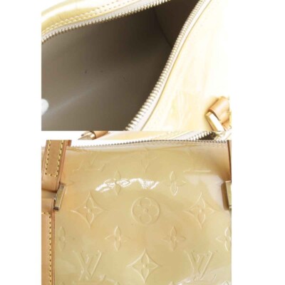 LOUIS VUITTON Monogram Vernis Bedford Beige M91006 Hand Bag