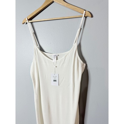 Andie The Barreta Dress Waffle Bamboo White Slip Dress Midi XL - Picture 3 of 8