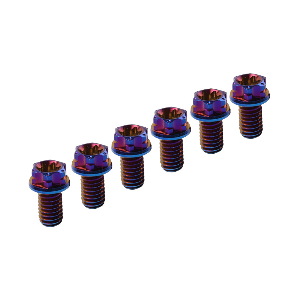 FUです。 6pcs Titanium Bolt Torx Head Flange Screws M6x10mm For Motor Bike