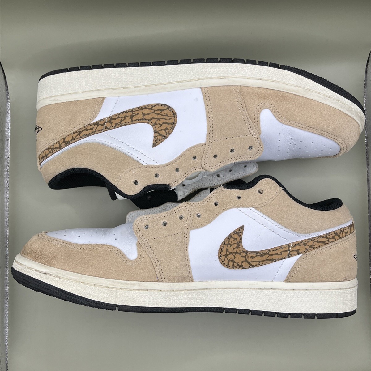 Nike Air Jordan 1 Low SE brown elephant print Sz 12 DZ4130 201 | eBay