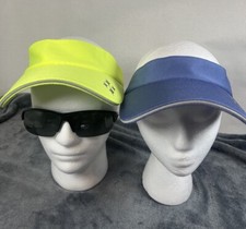 2 Pcs Visor Sun Hat Golf Tennis Beach Cap Adjustable Summer Plain Colors Unisex