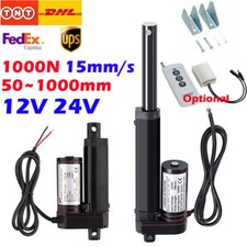 12V 24V 1000N Electric Linear Actuator 50~1000mm Linear Motor IP65 Fast 15mm/s