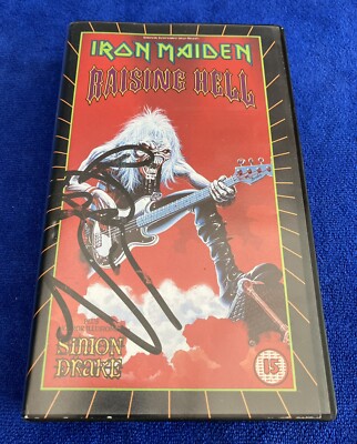 Iron Maiden - Raising Hell - Time Code Copy - VHS - Signed By Bruce *