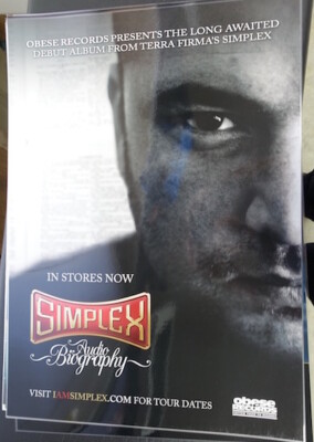 Simplex LARGE A2 Laminated Poster - Obese Records - Oz Hip Hop - FREE ...