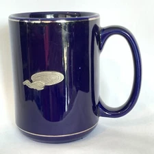 Star Trek Ceramic 14 Oz Coffee Mug Pewter SS Enterprise Gold Trim Rawcliffe