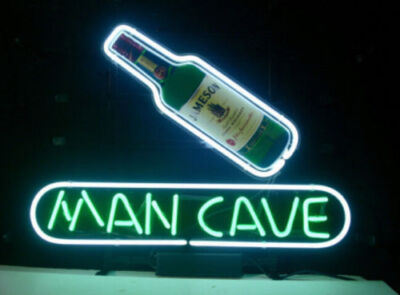 Man Cave Jameson Irish Whiskey 20''x16'' Neon Sign Bar Lamp Beer Light Man Cave