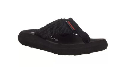 NEW WOMEN'S ROCKET DOG WEDGE FLIP FLOPS SANDAL BLACK FABRIC SIZE 6, 7, 8,  9, 10,