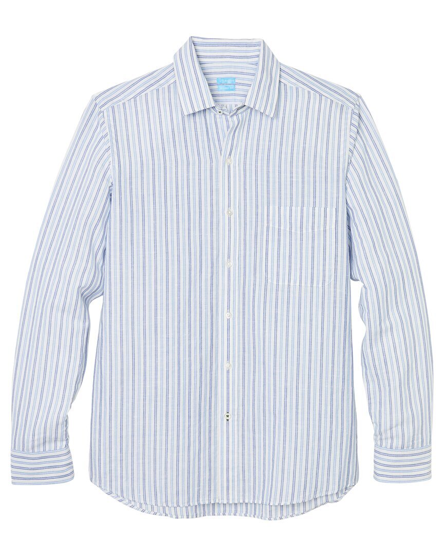 Мужская рубашка из льняной смеси JMclaughlin Stripe Gramercy Modern Fit 15290₽