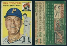 (52467) 1954 Topps 213 John Fitzpatrick Pirates-GD