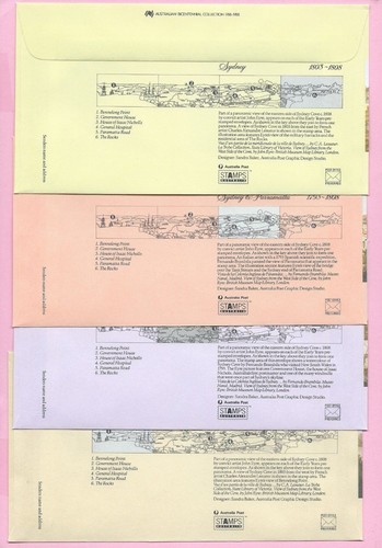 AUSTRALIA 1988 Set of 4 PSE's - FDC's - THE EARLY YEARS - Shs Melbourne - Picture 2 of 2