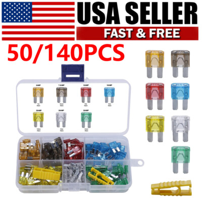 #ad ATR Micro2 Blade Fuses Assorted Kit Car 5A 7.5A 10A 15A 20A 25A 30A 50 140pcs $14.99