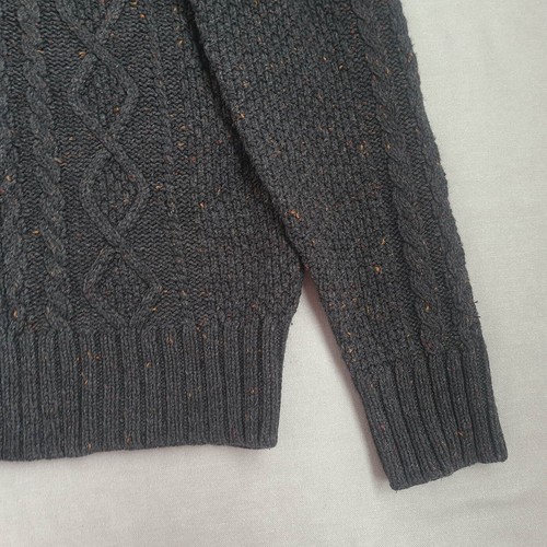 Maglione Fat Face Uomo Misto Lana 1/4 Zip Maglia Cavo Taglia M Maglione Pesante - Foto 8 di 18