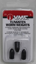 VMC TUNGSTEN WORM WEIGHTS 1/4 OZ. 7g BLACK 3/PK TW14BK