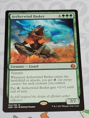 C2593 MAGIC MTG AETHER REVOLT AETHERWIND BASKER #104 LP MYTHIC