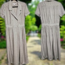 Uniqlo x Ines De La Fressange Paris Cream Black Polka Dot Midi Dress XS