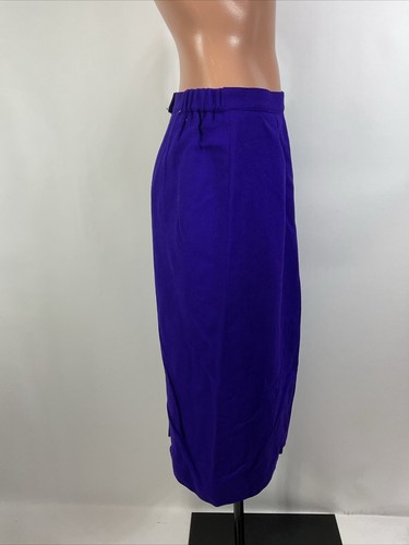 Vintage Herbert Grossman Wool Skirt Suit 2-Pc Set 6 Royal Purple Made USA - Picture 14 of 22
