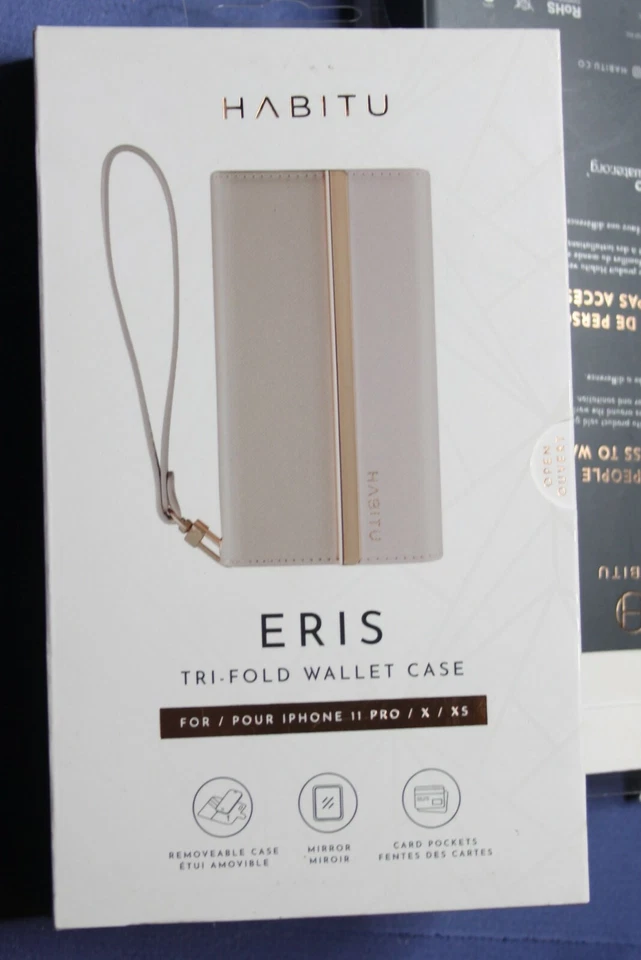 Habitu Eris Tri-Fold Wallet Phone Case iPhone 11 PRO / X / XS Pink - Image 1 of 1