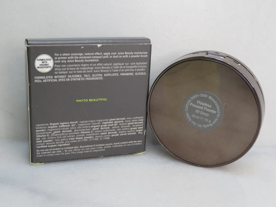 POLVO PRENSADO IMPECABLE PIGMENTOS JUICE BEAUTY 29 PROFUNDIDAD 0,35 OZ EN CAJA Foto 4 de 4