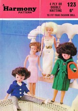 Knitting pattern copy 0676. Dolls clothes outfits for Barbie, Sindy etc  DK/4ply
