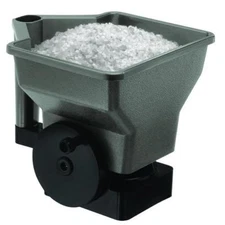 Handheld Crank Broadcast Spreader Adjustable Flow Grass Seed Fertilizer Salt