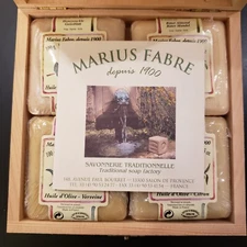 French Marius Fabre Soapbox Gift Set - 4 Triple Milled Soaps 100g each