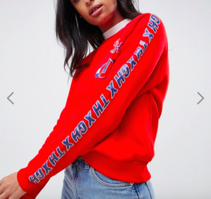 tommy red sweatshirt