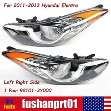 Pair Front Light Halogen Headlight Lamp For Hyundai Elantra 2011-2013 1.8L 2.0L