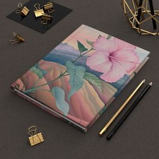 Desert Hibiscus Hardcover Journal, Matte Finish Writing Notebook