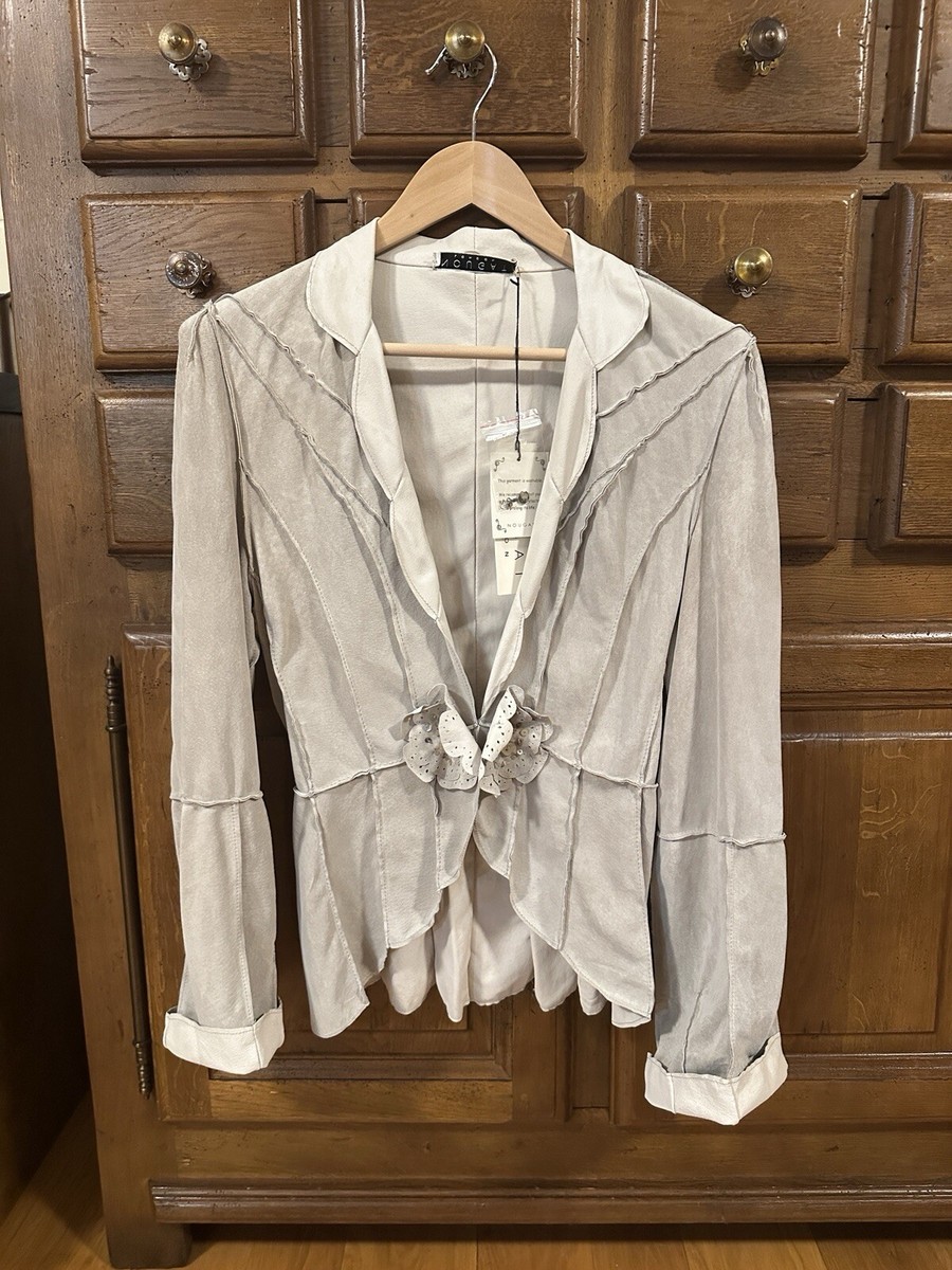 Nougat London BNWT Cream Wedding Suede Jacket Blazer Size UK8