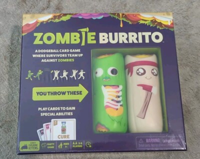 Zombie Burrito Dodgeball Card Game Party Game SEALED  ages 7+