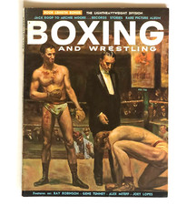 1958 Boxing and Wrestling Magazine Maricano Joe Louis La Motta Schmeling Vtg