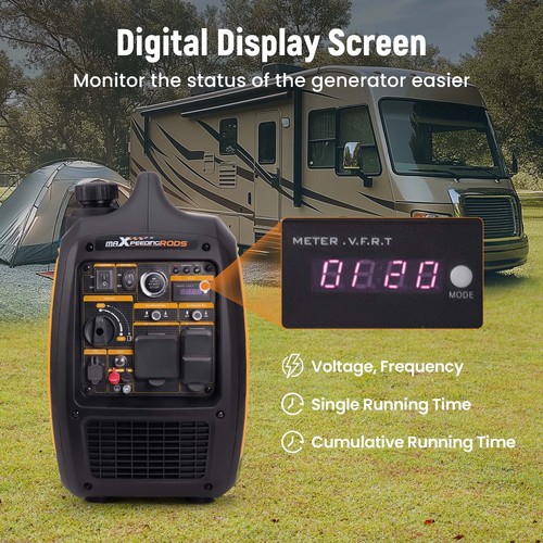 Inverter Stromerzeuger 5000W Peak Digitalanzeige Fernstart Outdoor Camping Wohnmobil - Bild 6 von 11