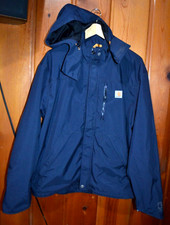 Carhartt Jacket Men  s Large Shoreline Waterproof Rain Defender J162 Blue