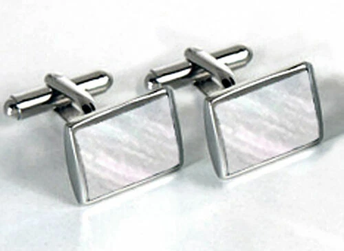 Rechteckige Manschettenknöpfe aus Edelstahl