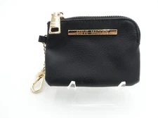Steve Madden Wallet Coin Purse Black Logo Name Bag Charm Key Chain Change
